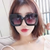 New fashionable oversized square sunglasses, retro and personalized sunglasses for big faces, versatile for street style and beach glasses details Picture